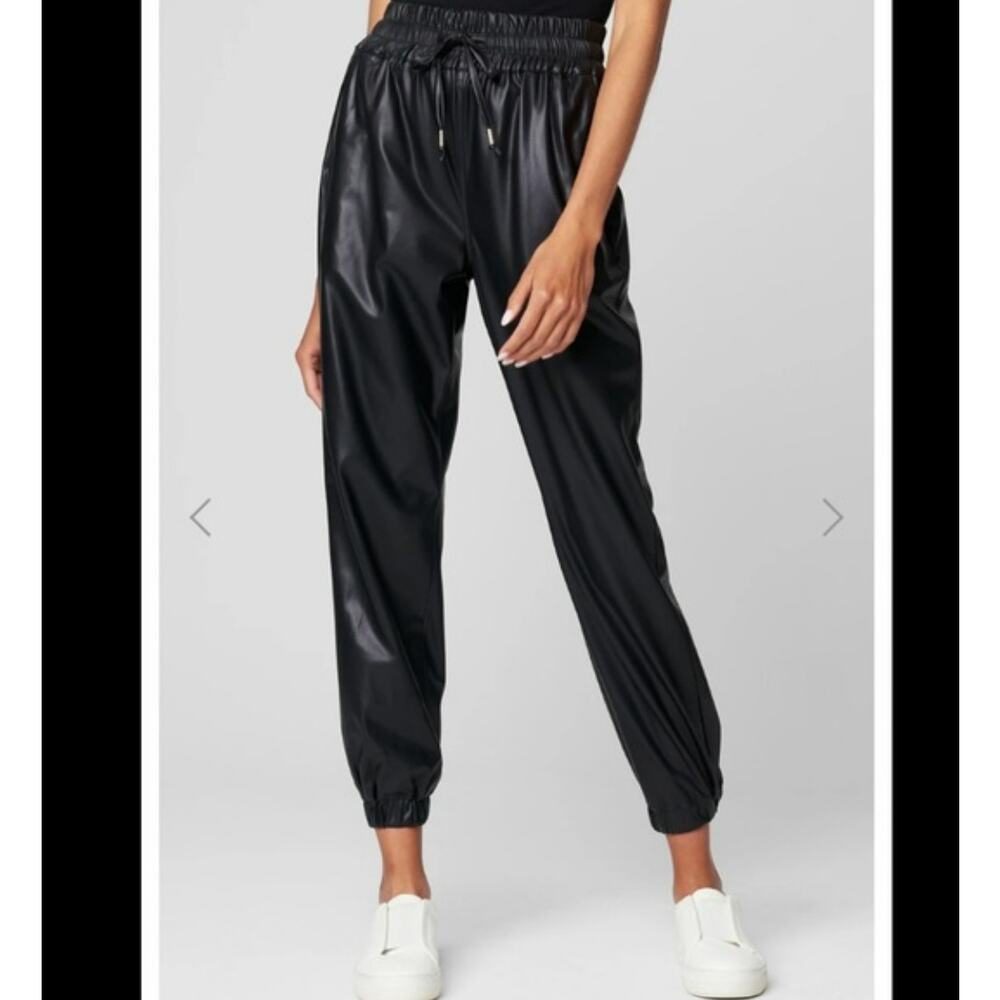 BlankNYC Black Pleather Joggers SZ 27